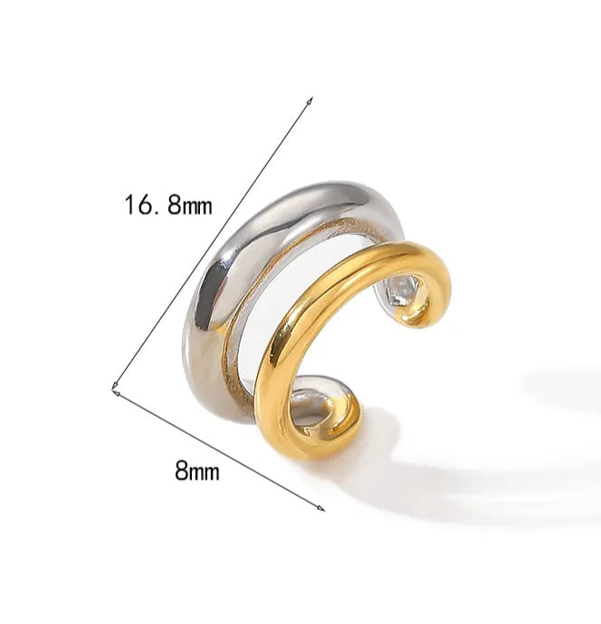 Earcuff Doble Bicolor