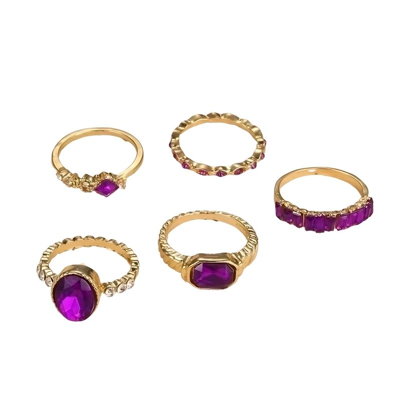 Set de Anillos Violeta