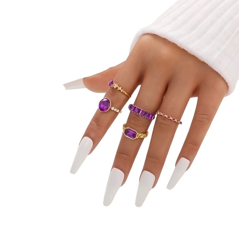 Set de Anillos Violeta