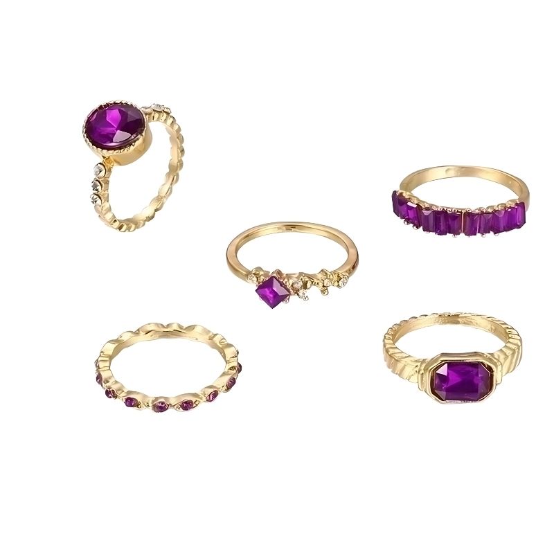 Set de Anillos Violeta
