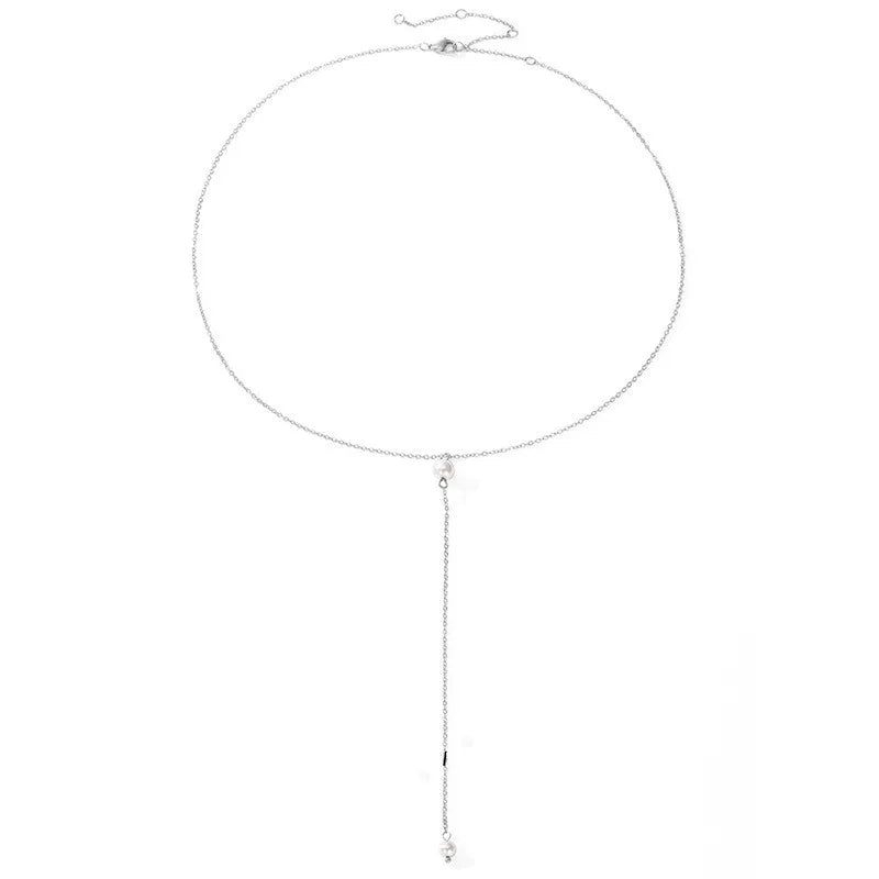 Collar Corbatita de Perla
