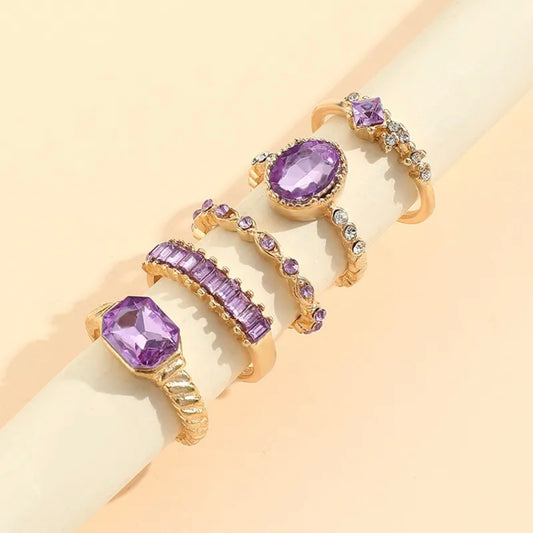 Set de Anillos Lavanda