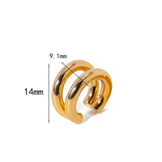 Earcuff Doble Gold