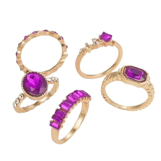 Set de Anillos Violeta