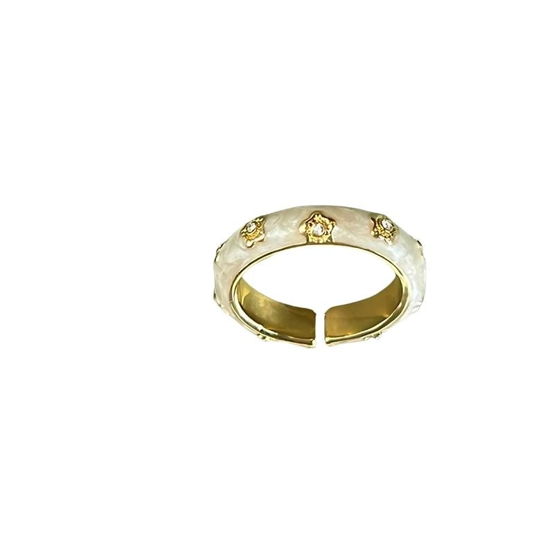 Anillo Flor Esmaltado