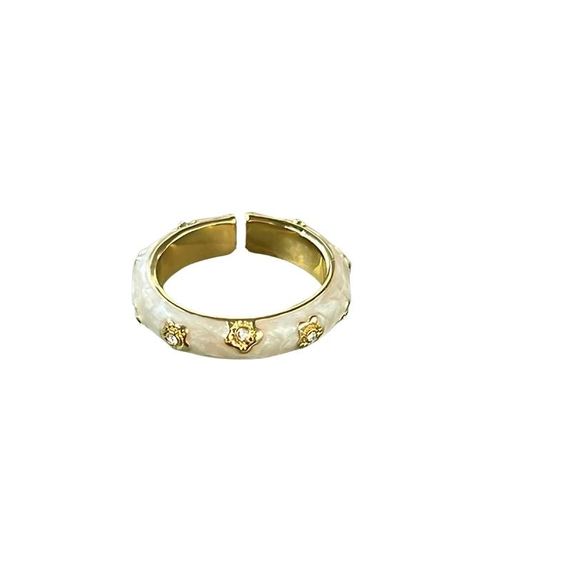 Anillo Flor Esmaltado