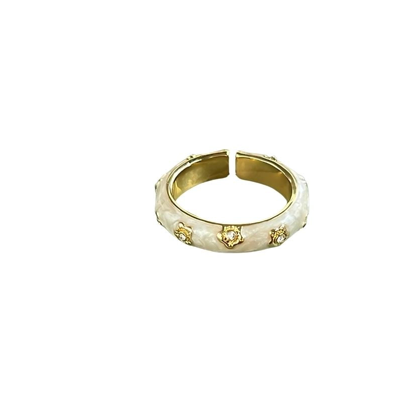 Anillo Flor Esmaltado