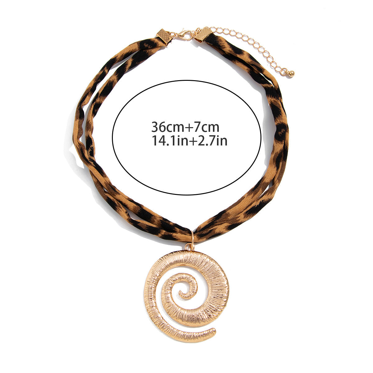 Collar Espiral Animal Print
