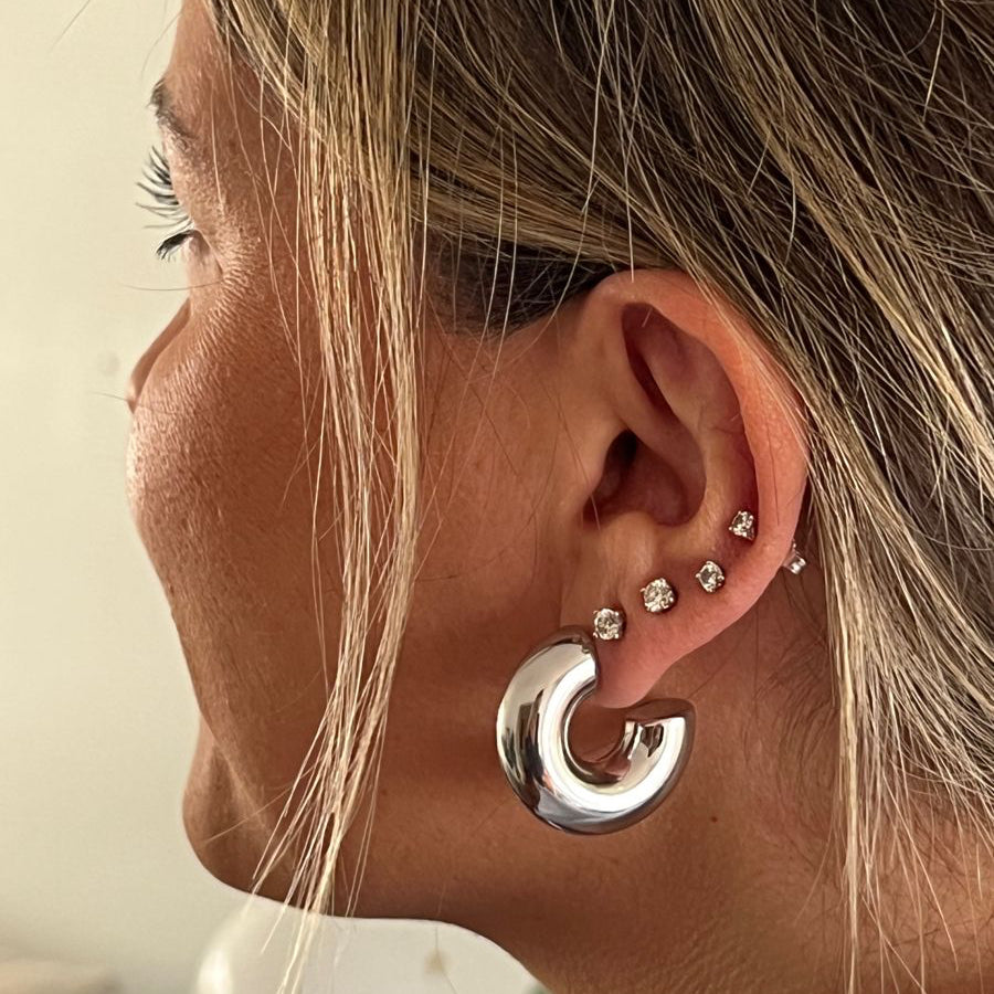 Argolla Chunky Plateada